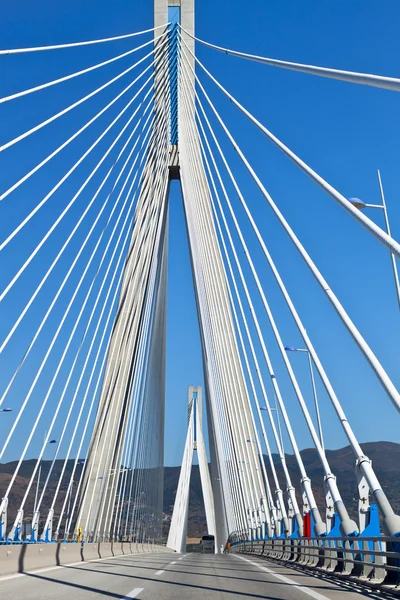 Pont suspendu par câble de Patras en Grèce — Photo