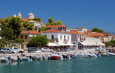 Scenic fishing village of Galaxidi in Greece clipart