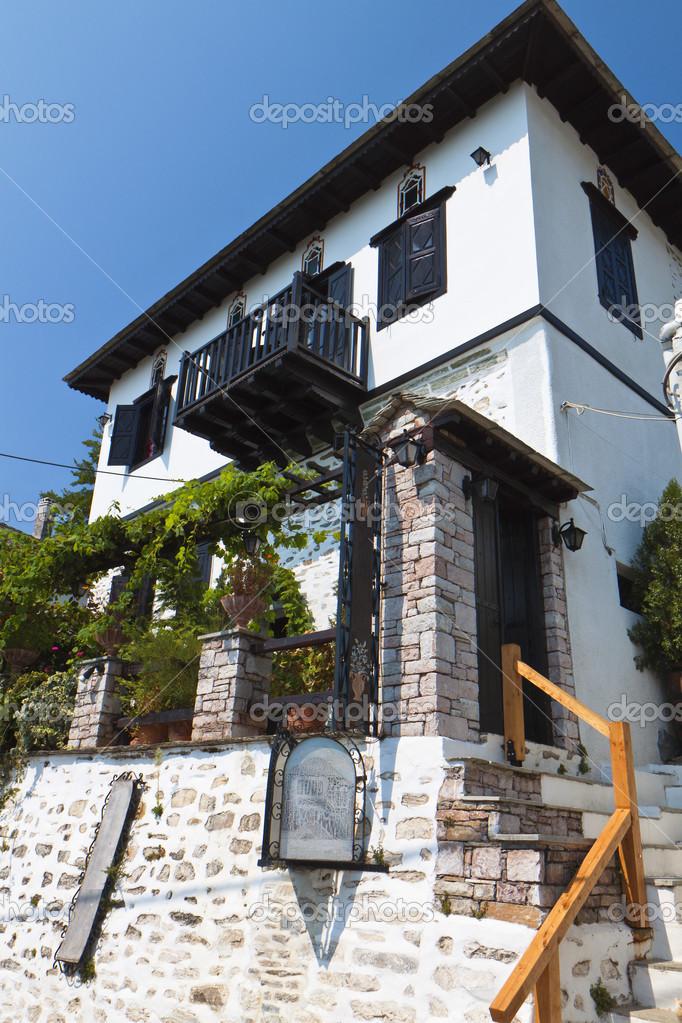 Traditional stone house at Pelion in Greece