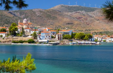Scenic fishing village of Galaxidi in Greece clipart