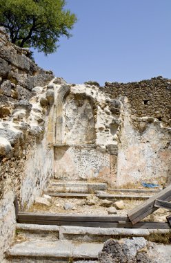 kefalonia Island Yunanistan'da manastır kalıntıları
