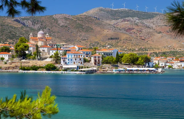 Pueblo pesquero escénico de Galaxidi en Grecia — Foto de Stock