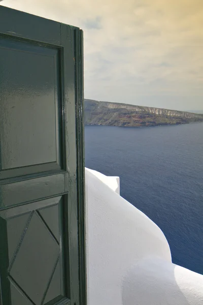 Traditional house at Santorini island in Greece — Stock Photo, Image