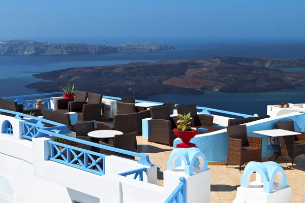 Santorini ilha na Grécia — Fotografia de Stock