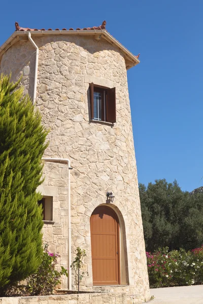 Kefalonia Adası Yunanistan geleneksel towerhouse — Stok fotoğraf