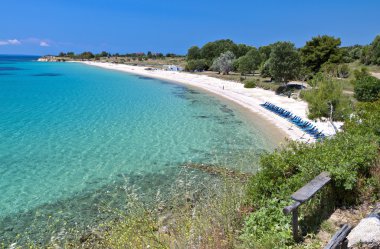 Scenic beach of Agios Ioannis at Halkidiki in Greece clipart