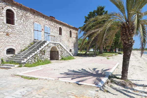 Pedra tradicional feita casa em Chalkidiki, na Grécia — Fotografia de Stock