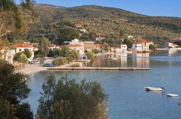 Baía de Chorto e praia em Pelion da Grécia — Fotografia de Stock