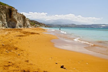 kefalonia Adası Yunanistan doğal plaj