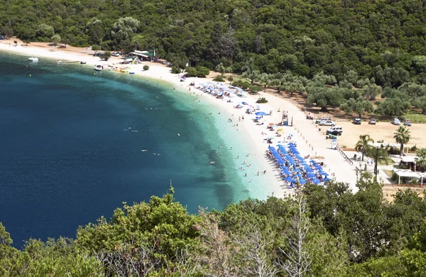 Playa de 'Antisamos' en la isla de Cefalonia en Grecia —  Fotos de Stock