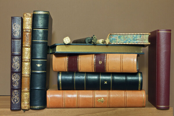 Библиотека со старинными книгами
