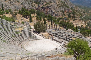 Ancient Delphi in Greece clipart