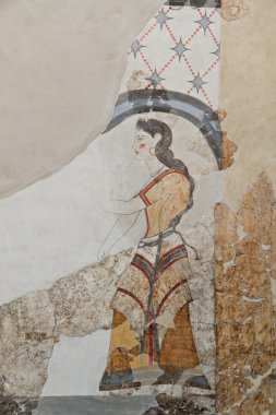 santorini Adası'nda antik akrotiri yerleşim