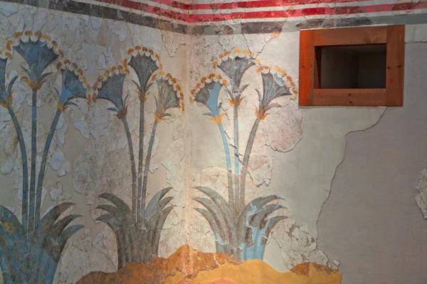 古代阿克罗蒂里解决在圣托里尼岛 — 图库照片