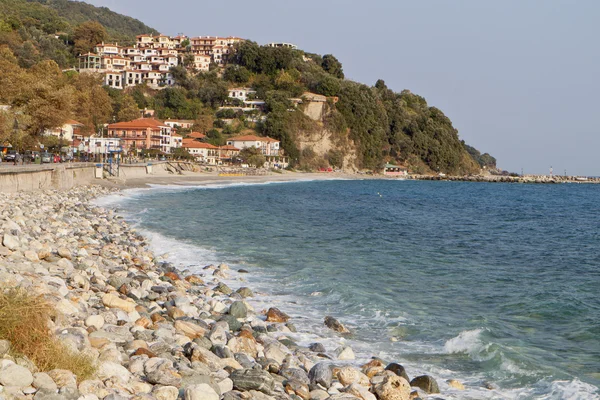 Agios Ioannis Köyü ve Plajı, pelion, Yunanistan — Stok fotoğraf