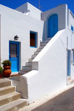 Santorini Adası'nda bulunan Yunan geleneksel ev