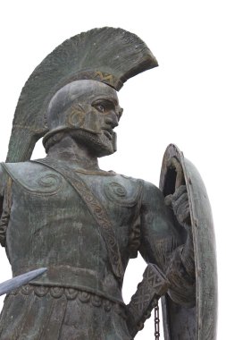 Leonidas sparta City'deki Yunanistan heykeli