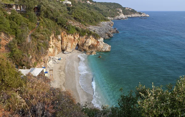 Mylopotamos praia em Tsagarada de Pelion, na Grécia — Fotografia de Stock