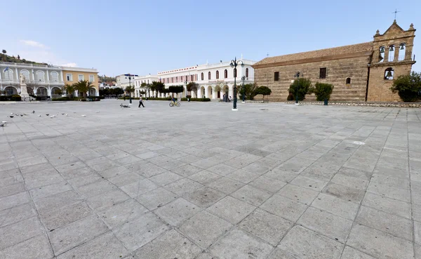 Praça Solomou na ilha de Zakynthos, na Grécia — Fotografia de Stock