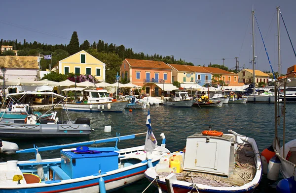 Fiscardo village at Kefalonia island in Greece Stock Picture