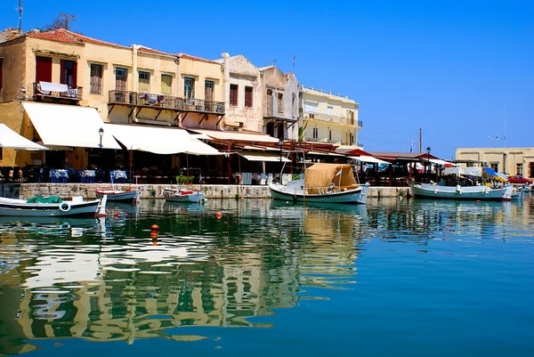 Traditional city of Rethymno at Crete, Greece Royalty Free Stock Images