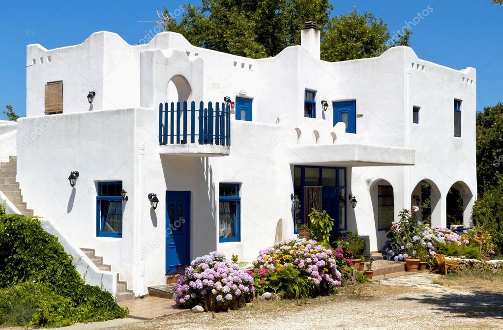 Traditional greek house at Samothraki island in Greece