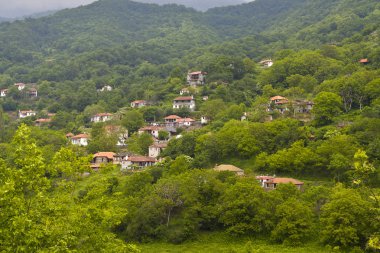 dağ olympus Yunanistan'ın geleneksel köyünde
