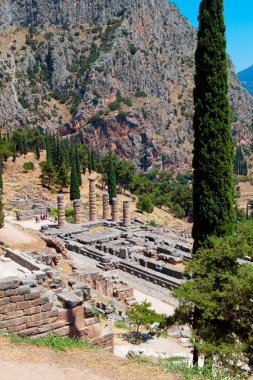 Delphi Yunanistan'da Apollon Tapınağı