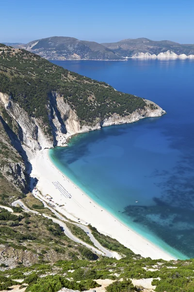 Mirtos pláž na ostrově kefalonia v Řecku — Stock fotografie