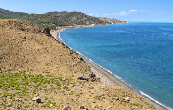 Spiaggia della zona di Kipi nell'isola di Samothraki in Grecia — Foto Stock