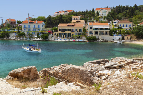 Fiscardo traditional village at Kefalonia island in Greece