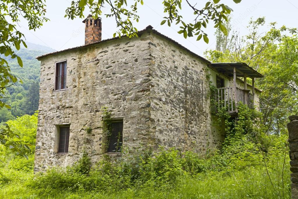 Old stone house at Skotino village of Greece