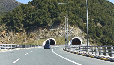 Egnatia international highway at Greece clipart