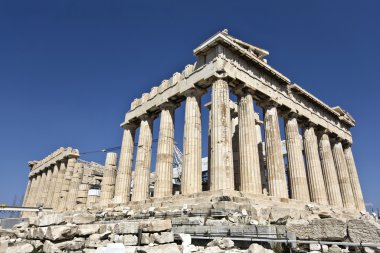 Parthenon Tapınağı'nda Yunanistan Atina Akropolisi