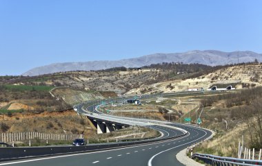 Egnatia international highway at Greece clipart