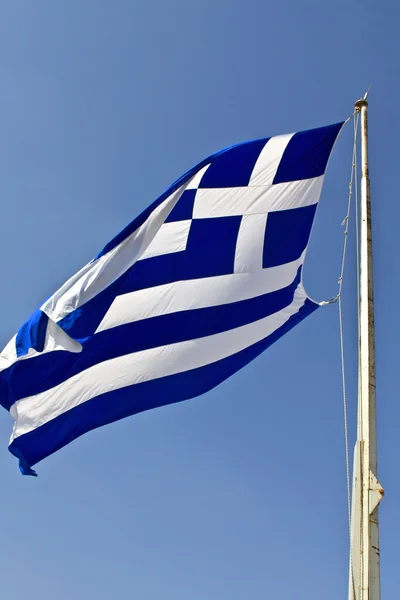 The Greek national flag — Stock Photo, Image