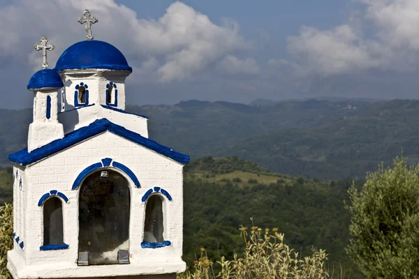 Paysage arcadien et chapelet au Péloponnèse, Grèce — Photo