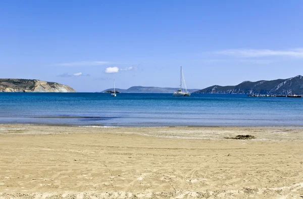 Methoni strand bij messinia, Griekenland — Stockfoto