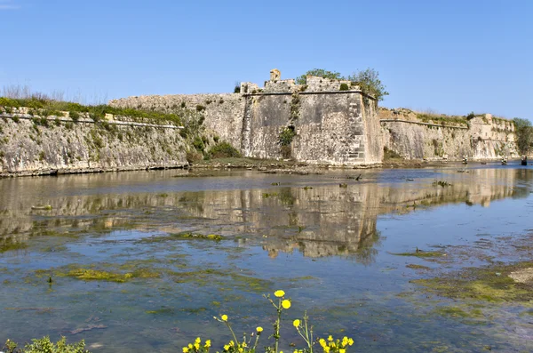 Slottet av ayia mavra på ön lefkada, Grekland — Stockfoto