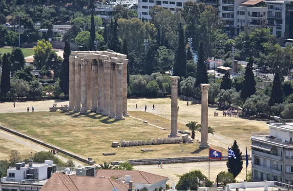 Tempel av den olympiska Zeusen i Athen, Grekland — Stockfoto