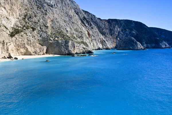 レフカダ島、ギリシャでポルト katsiki ビーチ — ストック写真