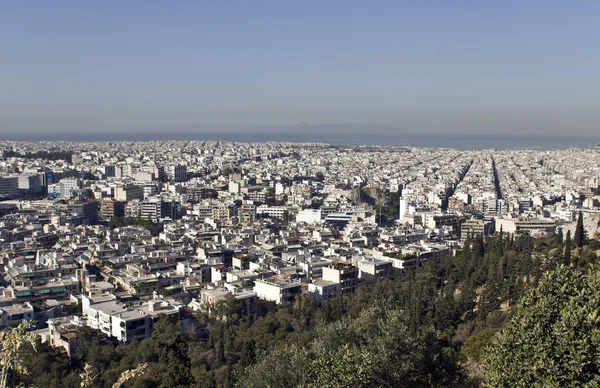 Uitzicht over Athene stad in Griekenland — Stockfoto