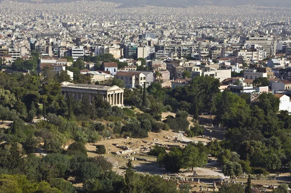 Tempel des Hephaistos und antike Agora von Athen, Griechenland — Stockfoto