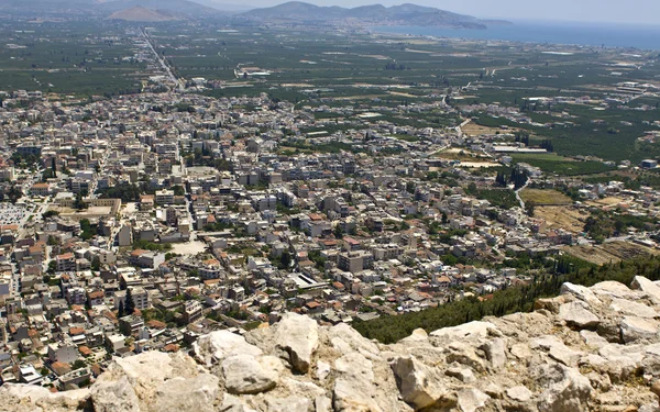 Argos stadt griechenland (blick von der larissa burg — Stockfoto