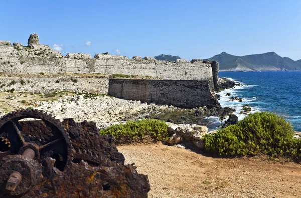 Castelo e costa de Methoni na Grécia — Fotografia de Stock