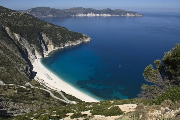 Mirtos beach at Kefalonia island in Greece — Stock Photo, Image