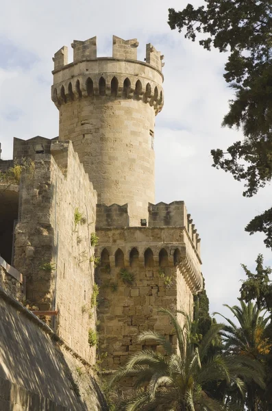 Castelo dos Cavaleiros na ilha de Rodes, Grécia — Fotografia de Stock