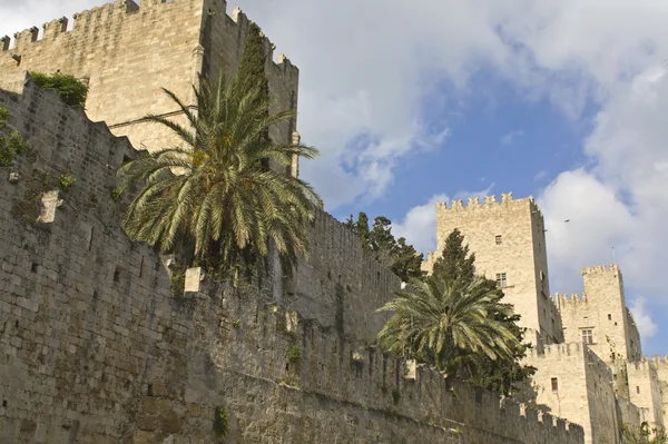 Ritterburg auf der Insel Rhodos, Griechenland — Stockfoto