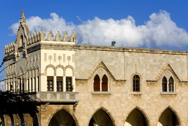 Antico edificio medievale sull'isola di Rodi, Grecia — Foto Stock