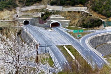 Egnatia international highway at Greece clipart